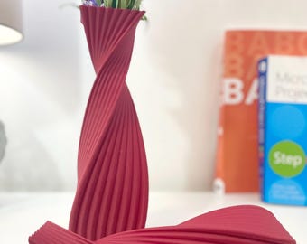 Wine Vase Modern contemporary vase| Modern & Minimalist 3D Printed Vase  |Unique Home Decor for Dried Flowers | Statement Centerpiece