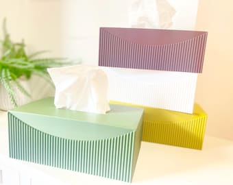 Unique Tissue Box Cover, Modern Home Decor, Rectangular Tissue Dispenser, 3D Printed - Tissue Holder -Minimalist Tissue Box - Bathroom Decor