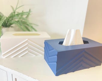 Unique Tissue Box Cover, Modern Home Decor, Rectangular Tissue Dispenser, 3D Printed - Tissue Holder -Minimalist Tissue Box - Bathroom Decor