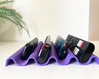 Modern TV organizer | minimalist 3D print | compact with 3/4 TV remote slots| Remote Control Caddy |TV Remote Holder | Living Room Organizer