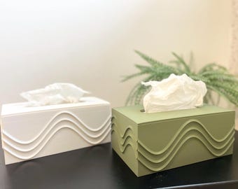 Einzigartiger Bezug für Taschentuchbox, modernes Wohndekor, rechteckiger Taschentuchspender, 3D-Druck, Tücherhalter, minimalistische Taschentuchbox, Badezimmerdekoration