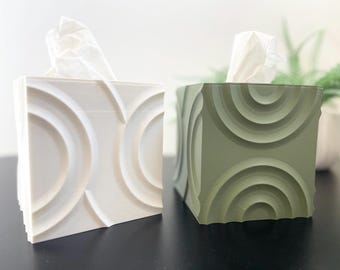 Quadratische Taschentuchbox Bezug - Kleenex Box Bezug 3D Gedruckt - Taschentuchhalter -Modernes Wohnkultur - Badezimmer Dekor -Einweihungsparty Geschenk -Taschentücher Box