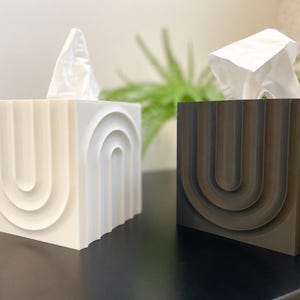 Tissue Box Cover Square| Minimalist Modern Decor, Rectangle Tissue Box Cover - Tissue Holder - Modern Bathroom Home Decor - Valentine Gifts
