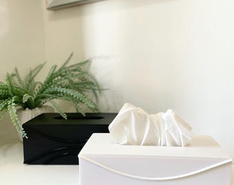 Unique Tissue Box Cover, Modern Home Decor, Rectangular Tissue Dispenser, 3D Printed - Tissue Holder -Minimalist Tissue Box - Bathroom Decor