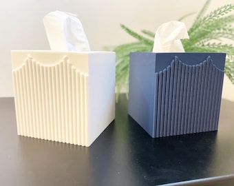 Minimalist Square Tissue Box Cover- Kleenex Box Cover 3D Printed - Modern Tissue Holder, Home & Bathroom Decor- Housewarming Gift-Tissue Box