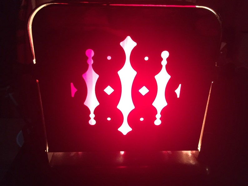 1930s Chrome Toaster lamp red glass
