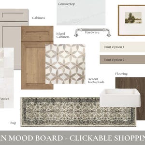 Diseño de tablero de ideas de cocina moderna prefabricado, servicio de diseño de interiores virtual, servicio de diseño electrónico, decoración del hogar, diseño de descarga instantánea