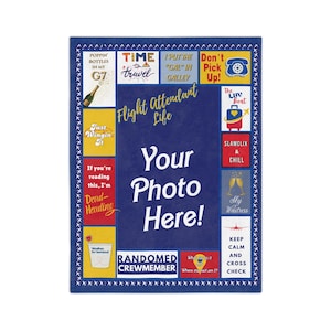 PERSONALIZED! SWA FA Life Travel Blanket, Microfiber Throw, Cozy Flight, Travel Gift, Airline Crew Gift, Air Travel