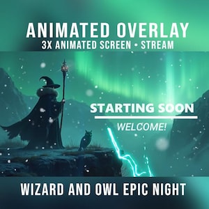 Wizard Epic Twitch Overlay Pack – Obs Stream Screen RPG Collection