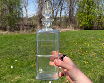 Antique Apoth Jar Ground Glass Dakota Pat March 6 1894 W/ Stopper 1800s