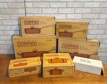 Imperial Copper Kitchen Cookware Set Skillet Saucepan Pan Dutch Oven Sauté