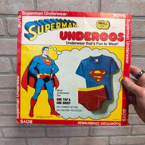 Vintage Underoos 1978 Superman Boy’s Cardboard Package Only Rare - Small