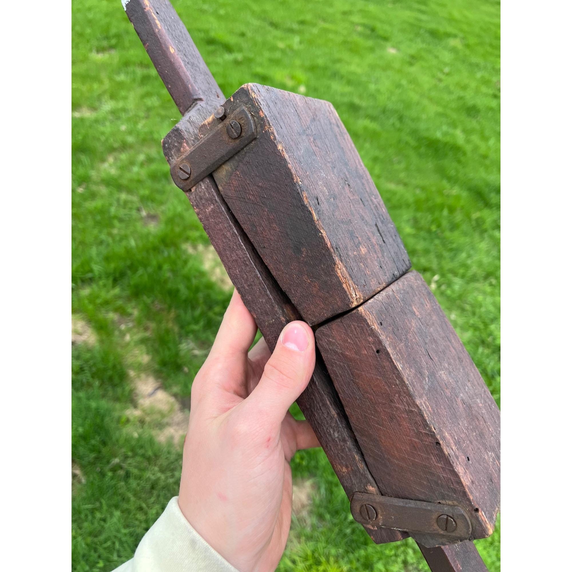 Antique Civil War Battle Rattle Folk Art Wooden Hinged Clapper ...