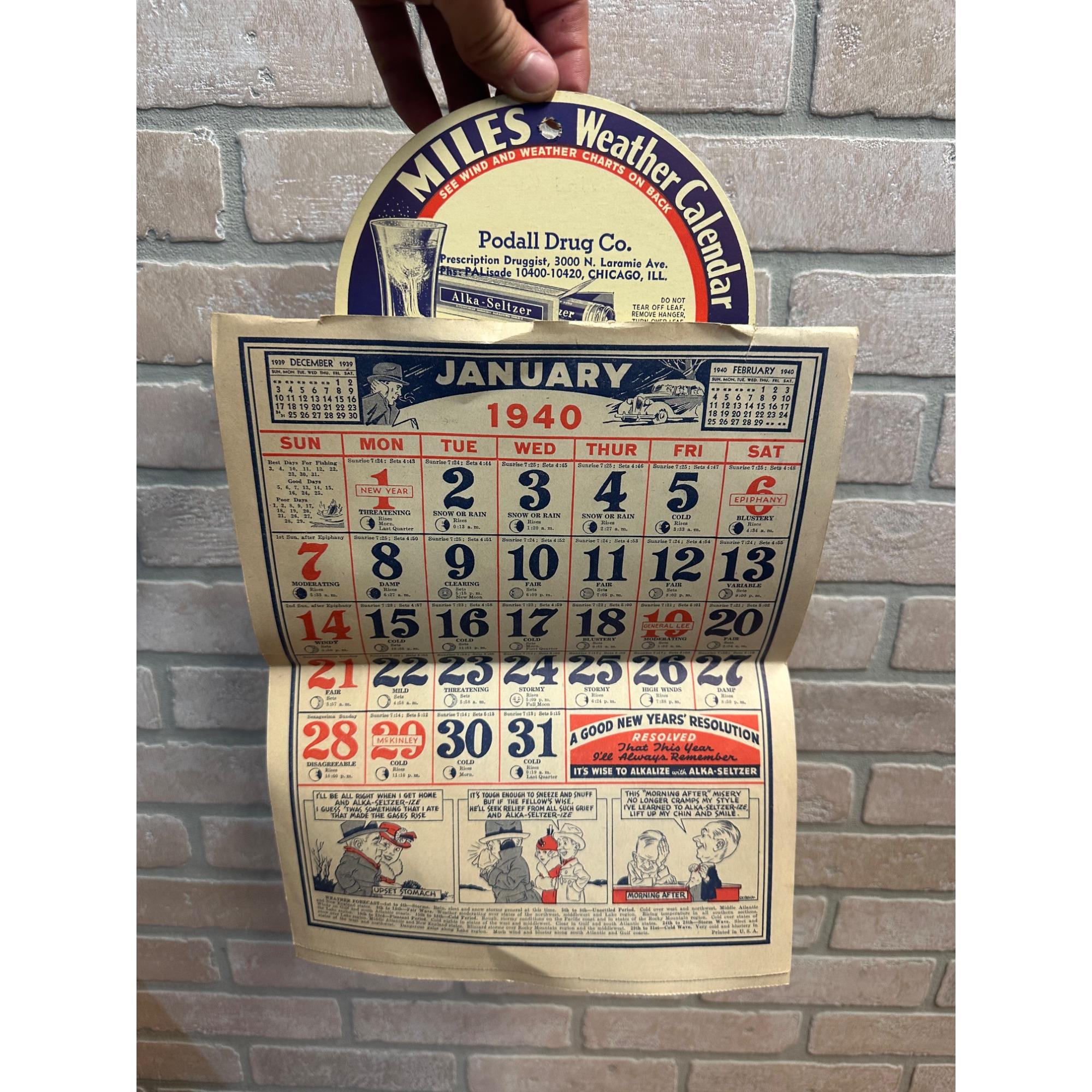 1940〜50's Vintage デスクカレンダー 新素材新作 デスクカレンダー Vintage 1940〜50's その他の商品,デスク