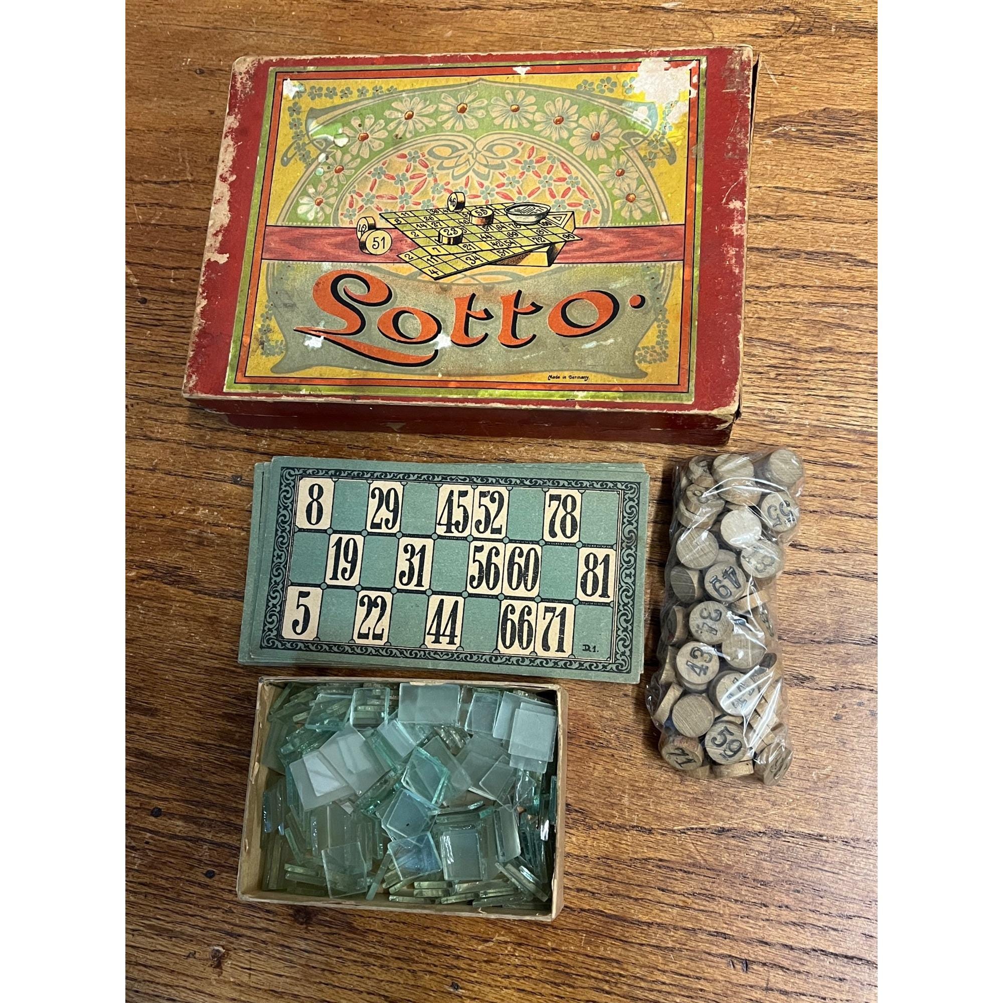 Lot De 69 Plaques De Jeu De Loto Anciennes – Carton – Bon état