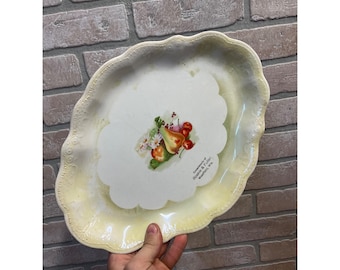 Vintage Westfield Wisconsin Roskie & Fuller General Store Porcelain China Plate Tray