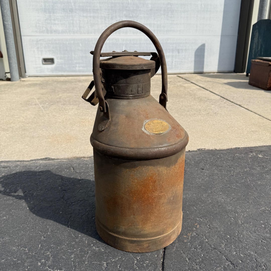 Vintage Antique Standard Oil Ind 5 Gal Liquid Measure Can Jug - Etsy