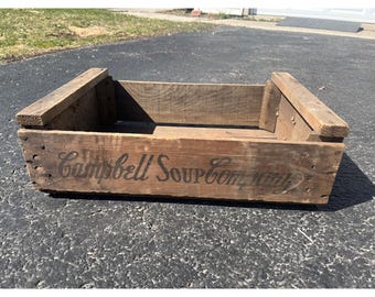 1900s Campbells Soup Wood Crate Grocery Store - Cardboard Sign