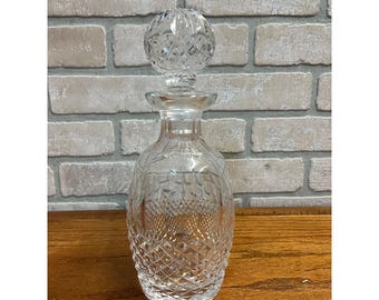 Vintage Waterford Crystal Brandy Decanter & Stopper 11" Colleen Pattern