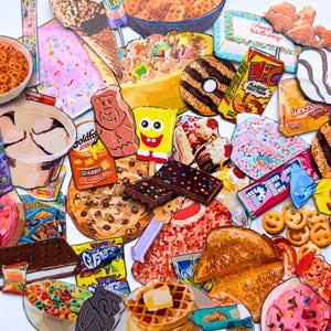 Nostalgic Food Stickers 2000s Stickers Pack Nostalgic Journaling Y2k Stickers Scrapbooking 90s Nostalgia Gift 2000s Kids Nostalgia Gift Y2k