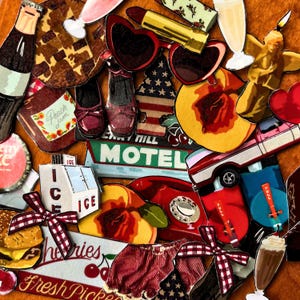 Vintage Americana stickers Lana Del Rey esthetische zomer stickers Fourth of July sticker set coquette zomer plakboek stickers cowgirl