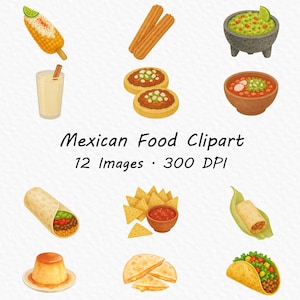 watercolor mexican food clipart, mexican dishes clipart, mexican food png, mexican food illustration, tacos clipart, burrito clipart