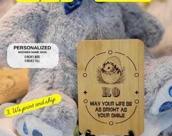 Personalized Wooden Name Sign Custom Name Sign for Nursery Wall Decor Engraved Child Room Baby Nursery Name Sign Wooden Sign Baby Name Sign