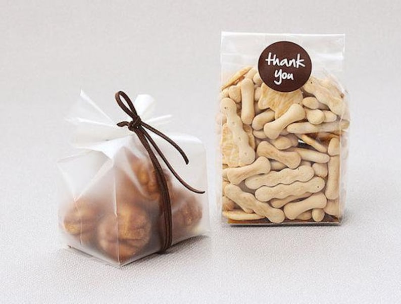 15 pcs Plastic Cookies Bags Cellophane Bags for Cake Candy Cookie