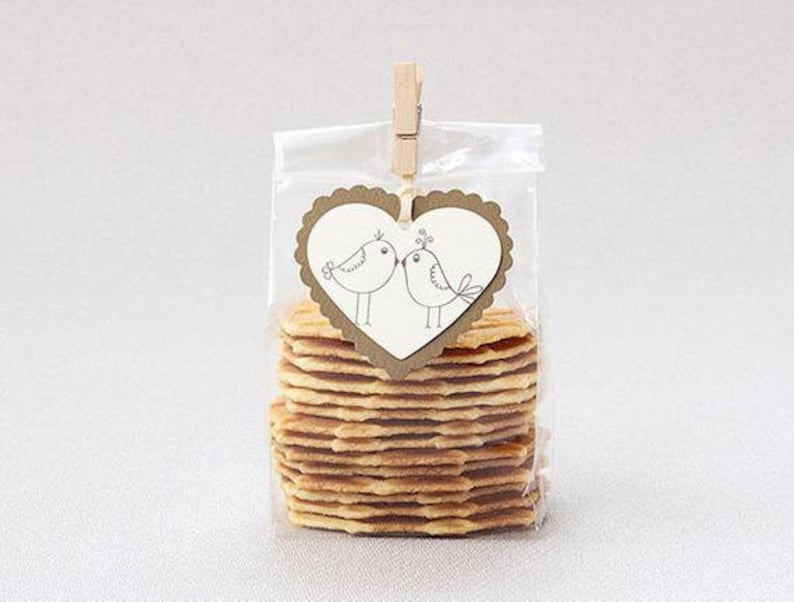 15 pcs Plastic Cookies Bags Cellophane Bags for Cake Candy Cookie
