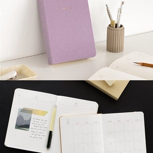 35% OFF 2024 Small daily journal Monthly Daily Planner in 6 colors Dated planner Small size printed 'Object' on the cover image 8