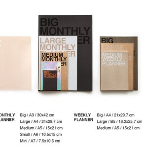 Medium Monthly planner in 4 Colors Monday Start without Date image 6