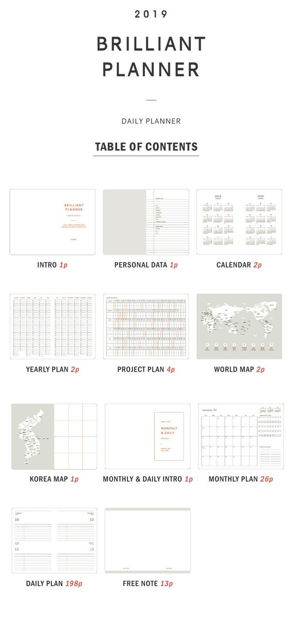 2019 dated brilliant monthly