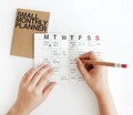 Small Monthly Planner in Kraft - Small size planner -Small monthly journal - Monday start product logo