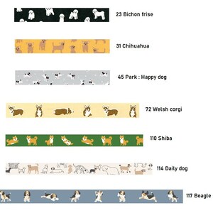 6 Different Cute puppy printed Korean washi tape  for scrapbooking, decorations (15 mm x 10 m)