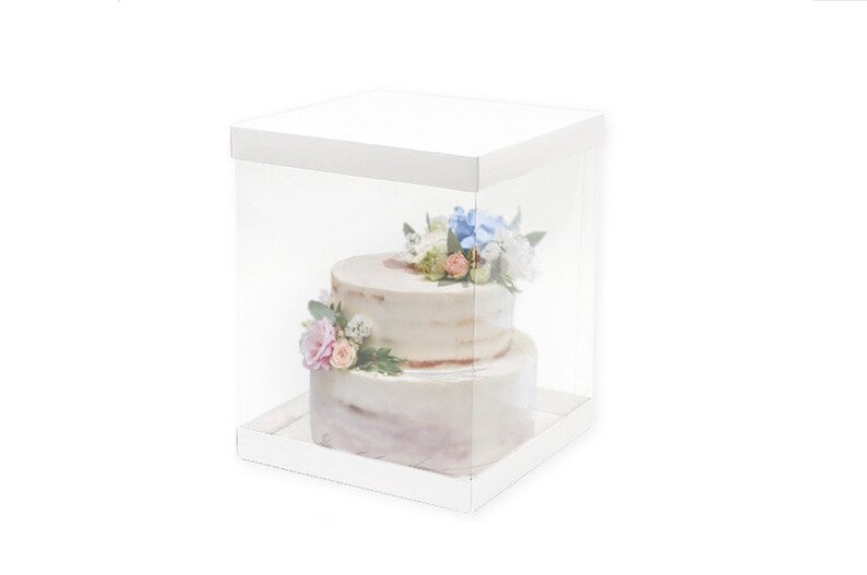 10 cake cases Two tier Cake CarrierClear cake boxes with 10 Etsy