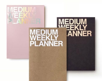 MEDIUM Weekly planner in 3 colors- Monday start