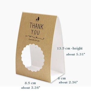 100 pcs kraft small gift box baking pastry cookie wrapper for cookie, for muffin image 3