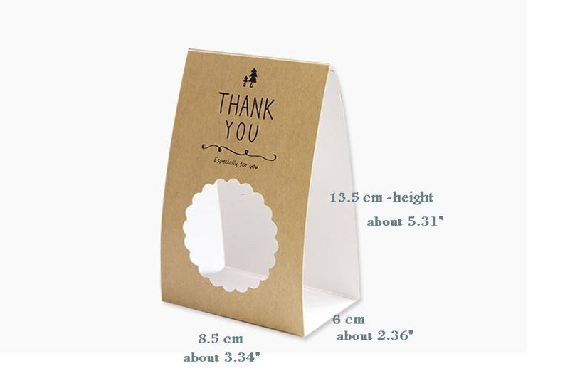 100 pcs kraft small gift box baking pastry cookie wrapper for cookie, for muffin image 3