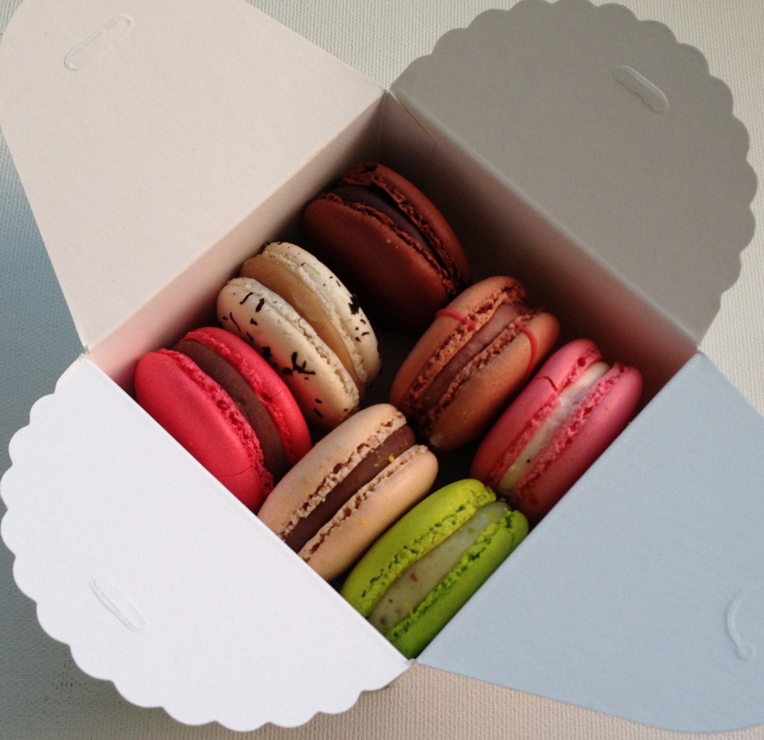 20 mini cake boxes in white for french macaron Etsy