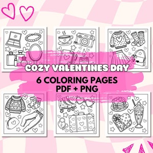 Cozy Valentine&#39;s Day Coloring Pages | Bold and Easy Coloring Book, Cozy Coloring Book, Comfy Coloring Page Printable