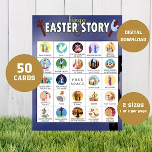 Bible Stories BINGO ,50 cards Christian Religious Bingo Game, Modern  Design, Instant Download, Classroom Activity, Sunday School,BB08