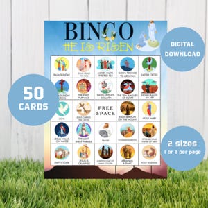 Bible Bingo Game, 50 Bible Stories Bingo Cards, Bible Games For Kids Bible Study Sunday School Christian Games, Bible Activity Church ,BB06