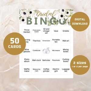 Bridal shower games | Bridal Hen Party Bingo | 50 prefilled cards | Printable Instant Download | Bachelorette Game | BBG05