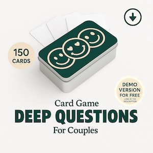150 Fun Questions for Couples | Printable Cards |  Romantic Conversation  | PDF Download DT02
