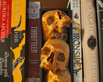 Angolo dei libri con 3 teschi