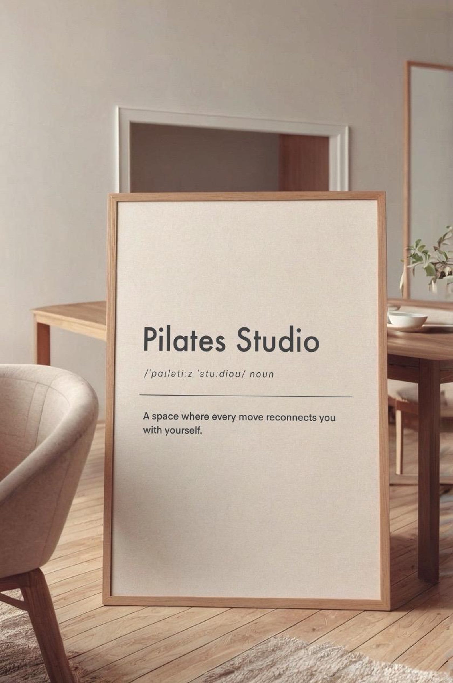 Pilates Studio Definition Print: Minimalist Home Gym Art (digital ...