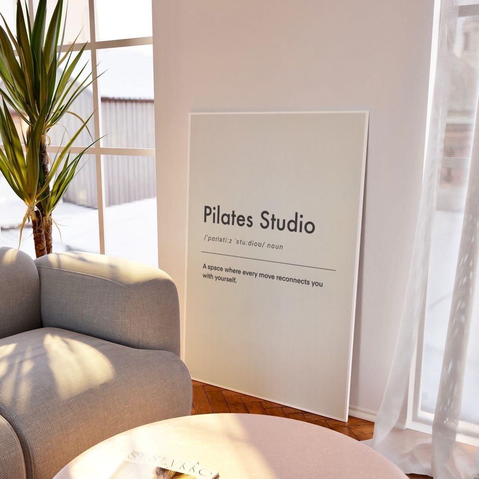 Pilates Studio Definition Print: Minimalist Home Gym Art (digital ...