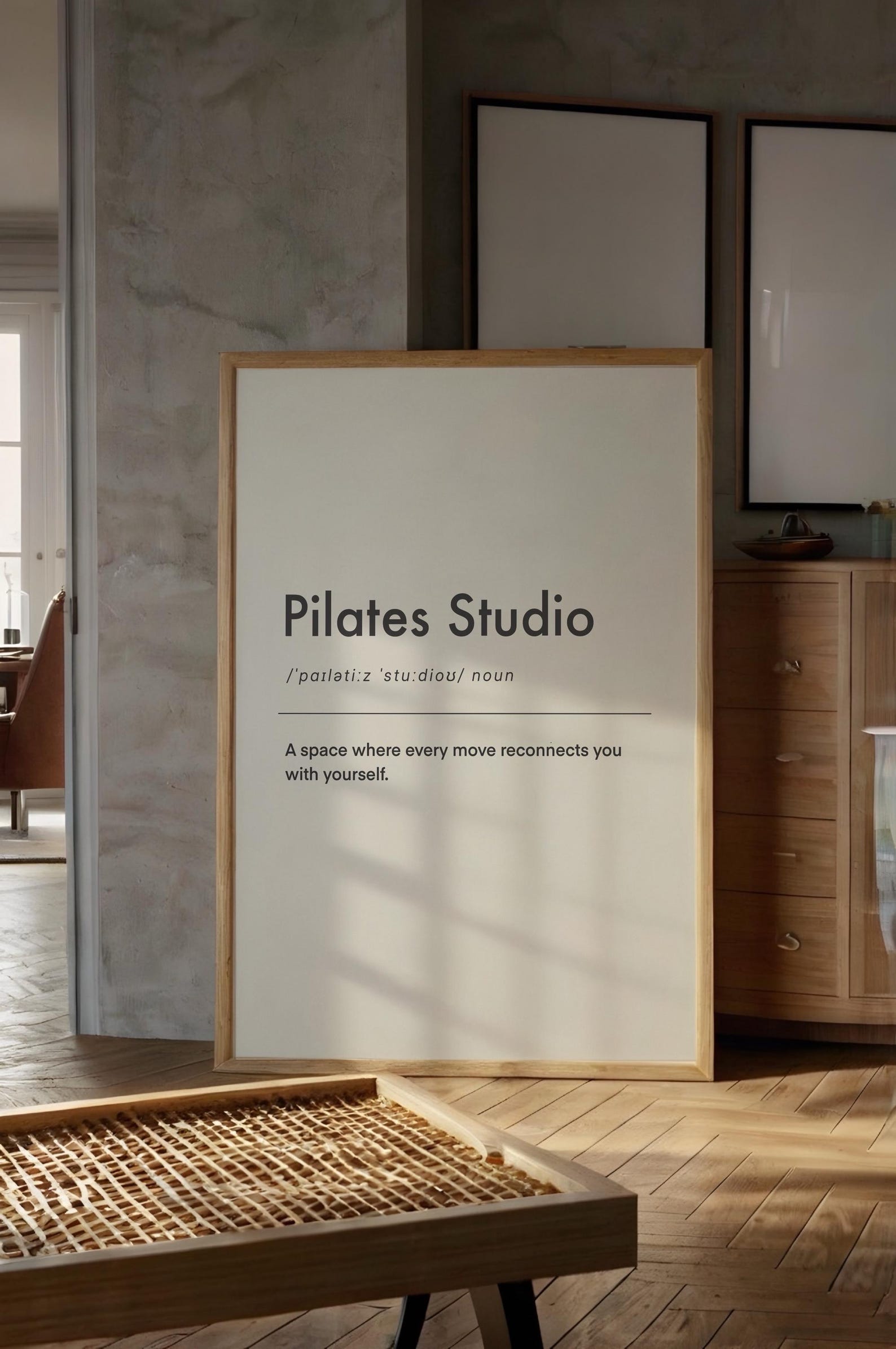 Pilates Studio Definition Print: Minimalist Home Gym Art (digital ...