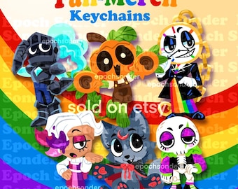 Toon Keychains | Gourdy, Dyle, Soulvester, Eclipse, Brusha, Ribecca