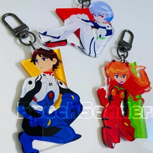 EVANGELION CODE:0101 キーホルダー　シンジ Neon Genesis Evangalion Keychain - Etsy